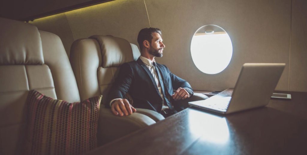 Private Jet Charter Businessman